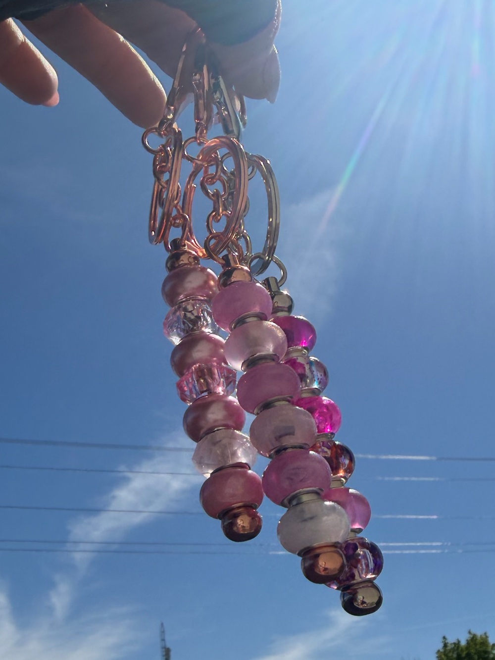 Handmaid [berries n cream] Beaded Charm Keychain/ Purse Clip